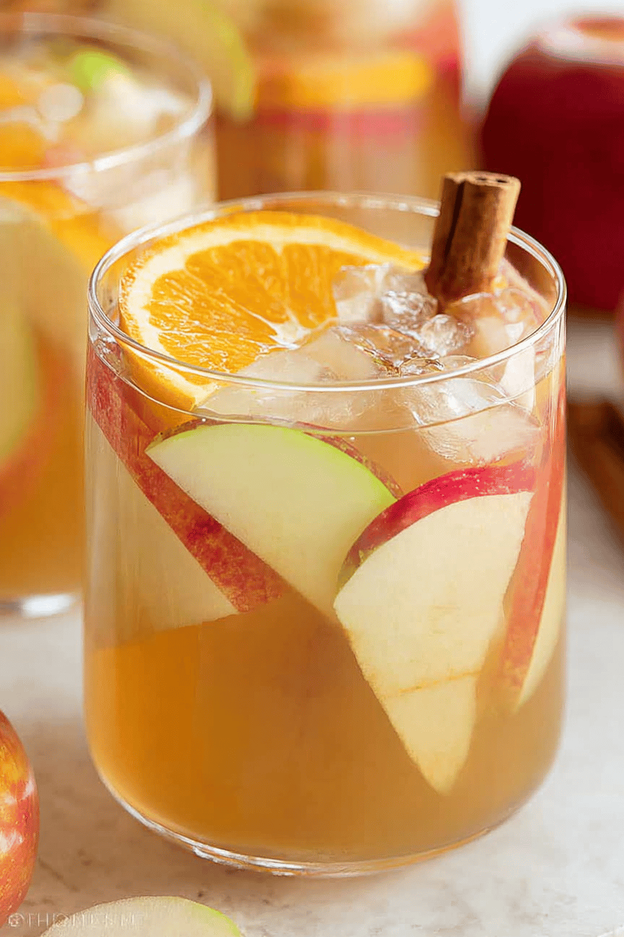 Apple Cider Sangria Recipe With Fresh Fruit And Spices 6 Apple Cider Sangria