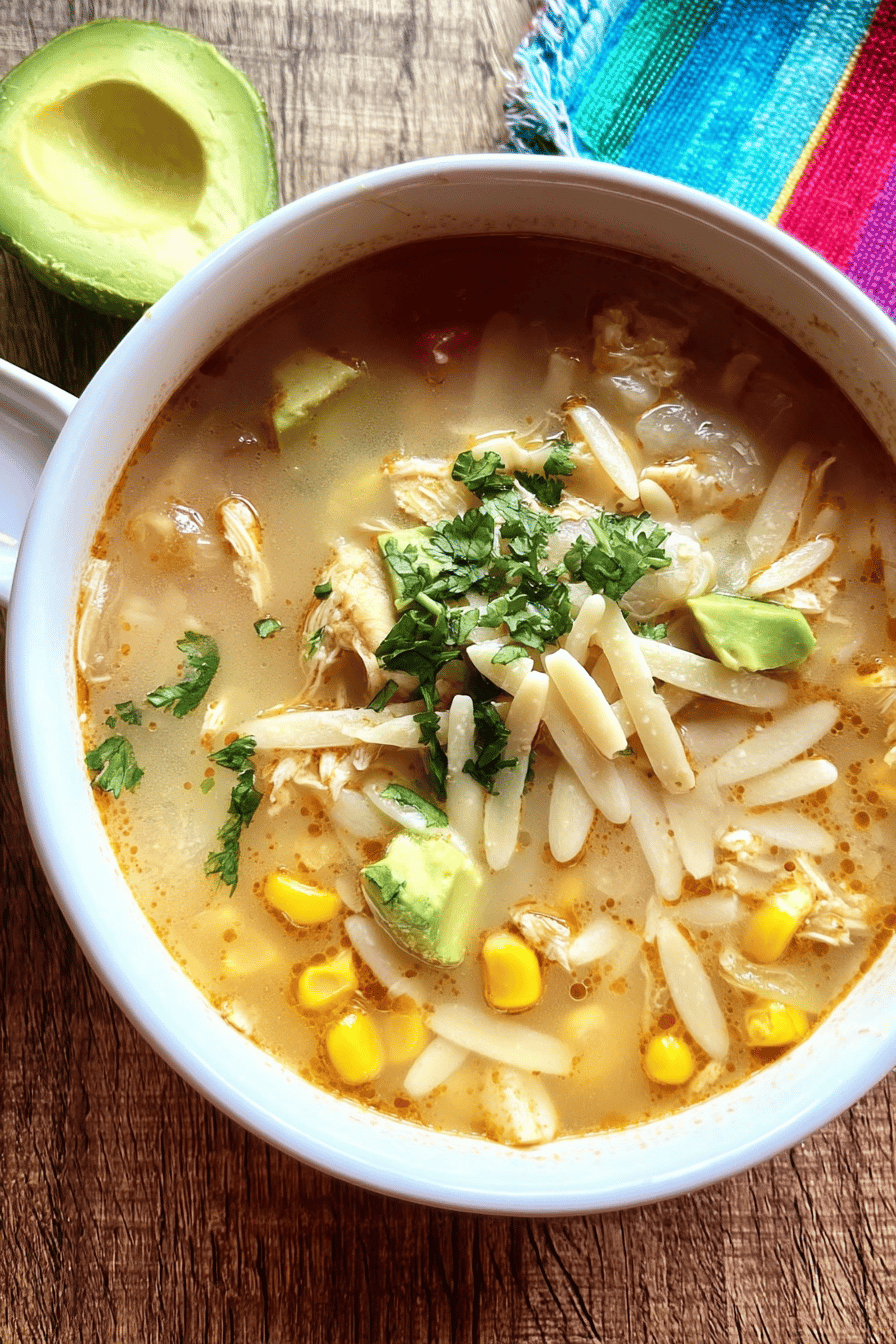Chicken Tortilla Soup With Orzo