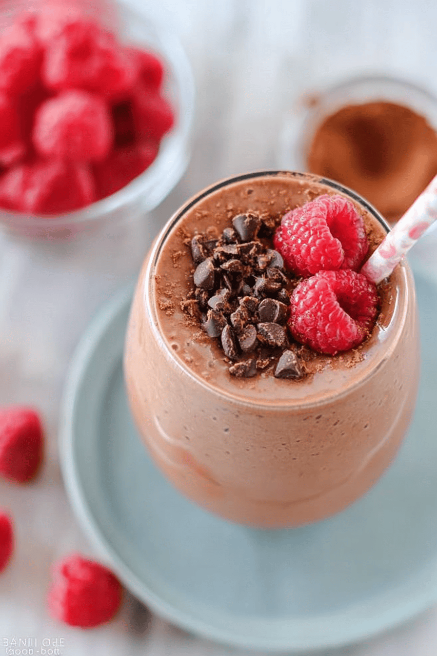 Chocolate Raspberry Smoothie Recipe With Fresh Fruit And Creamy Texture 6 Chocolate Raspberry Smoothie