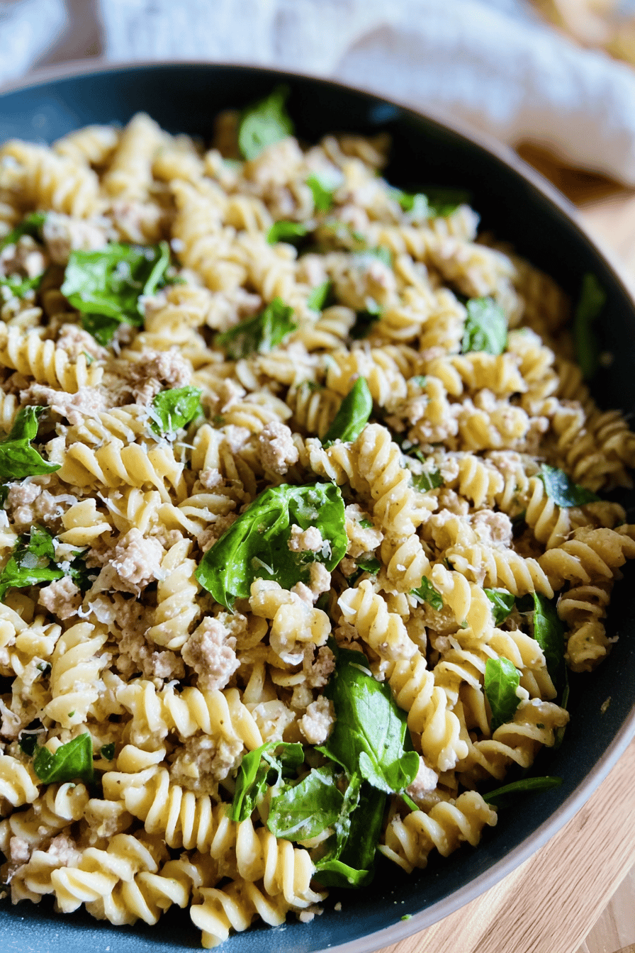 Creamy Ground Turkey Pasta