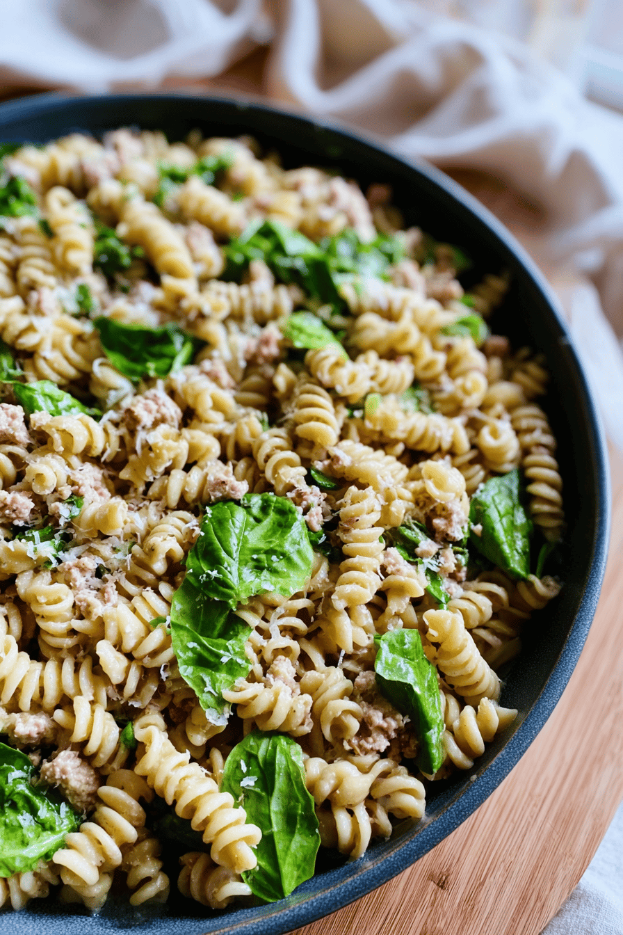 Creamy Ground Turkey Pasta