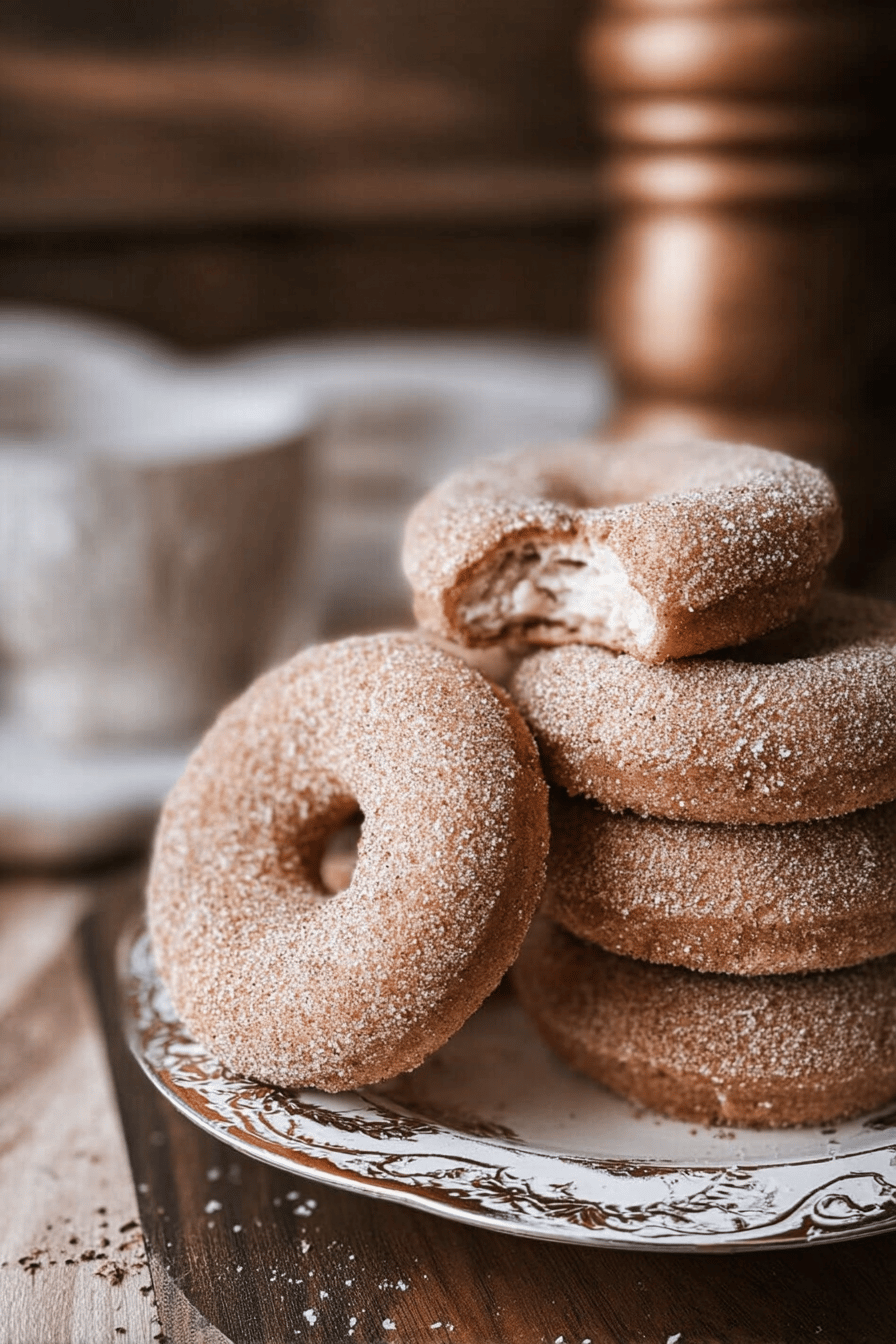 High Altitude Baked Whole Wheat Cinnamon Sugar Donuts