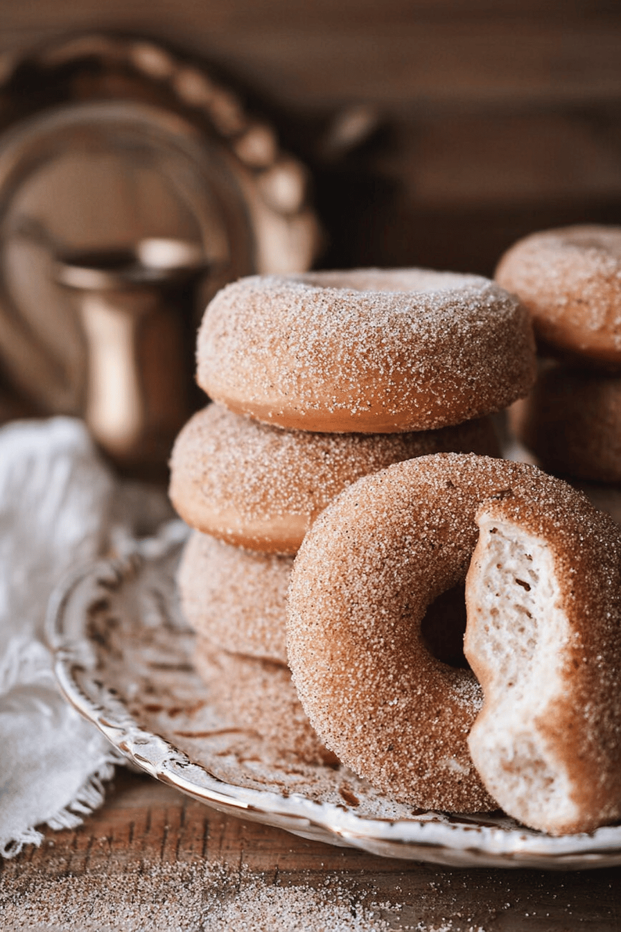 High Altitude Baked Whole Wheat Cinnamon Sugar Donuts