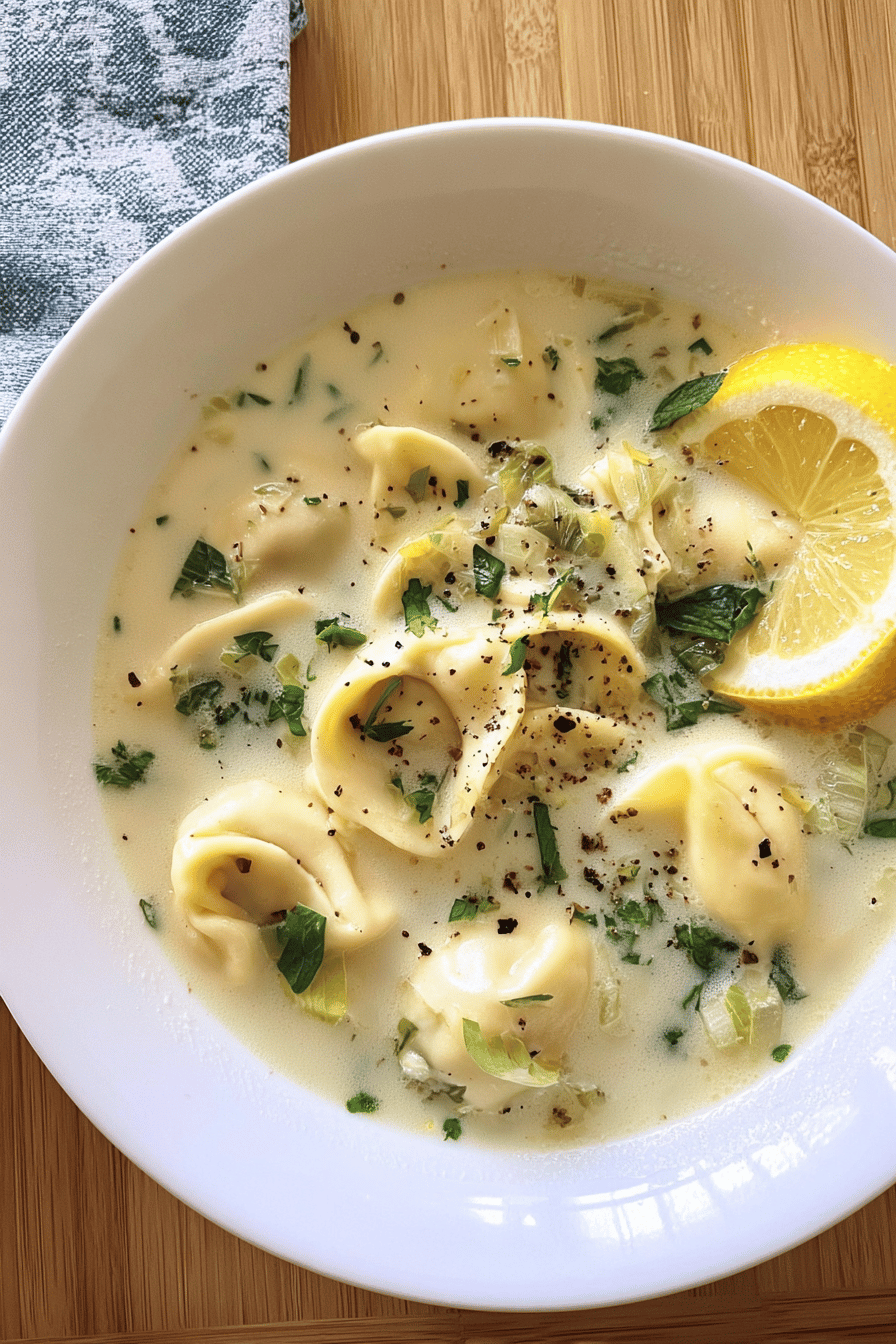 Lemon Tortellini Soup