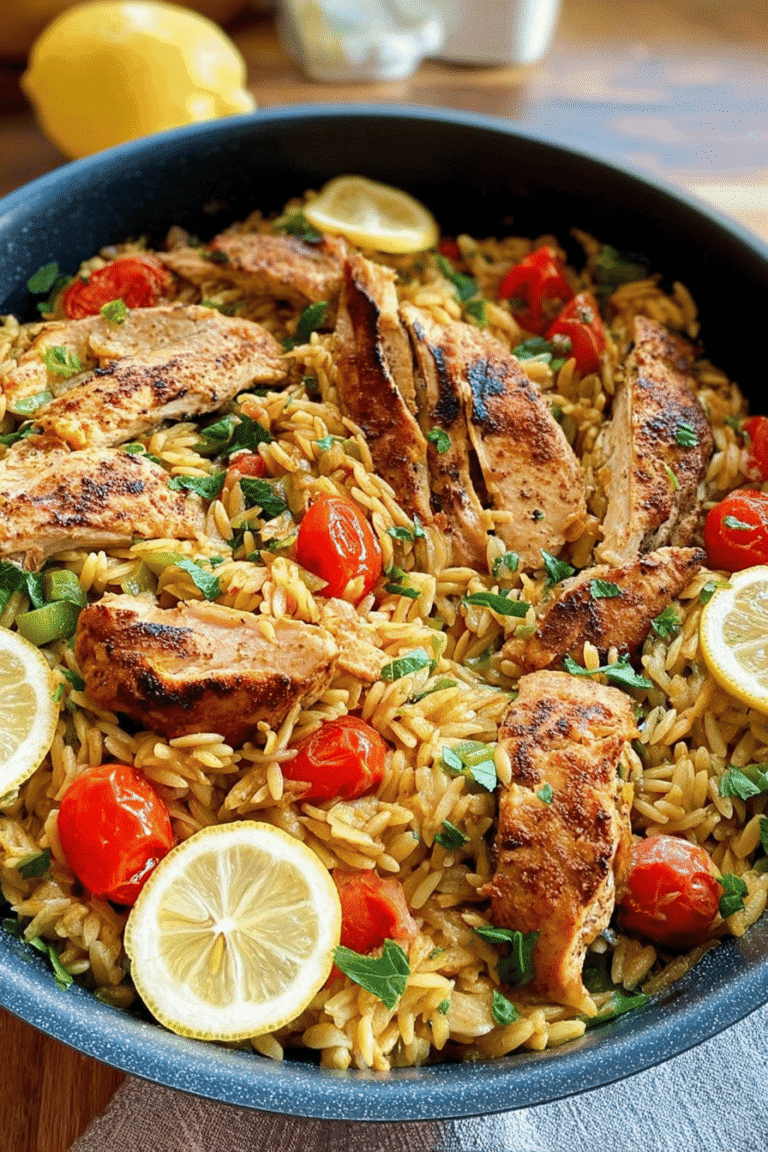 Mediterranean Chicken Orzo Skillet 21.Png