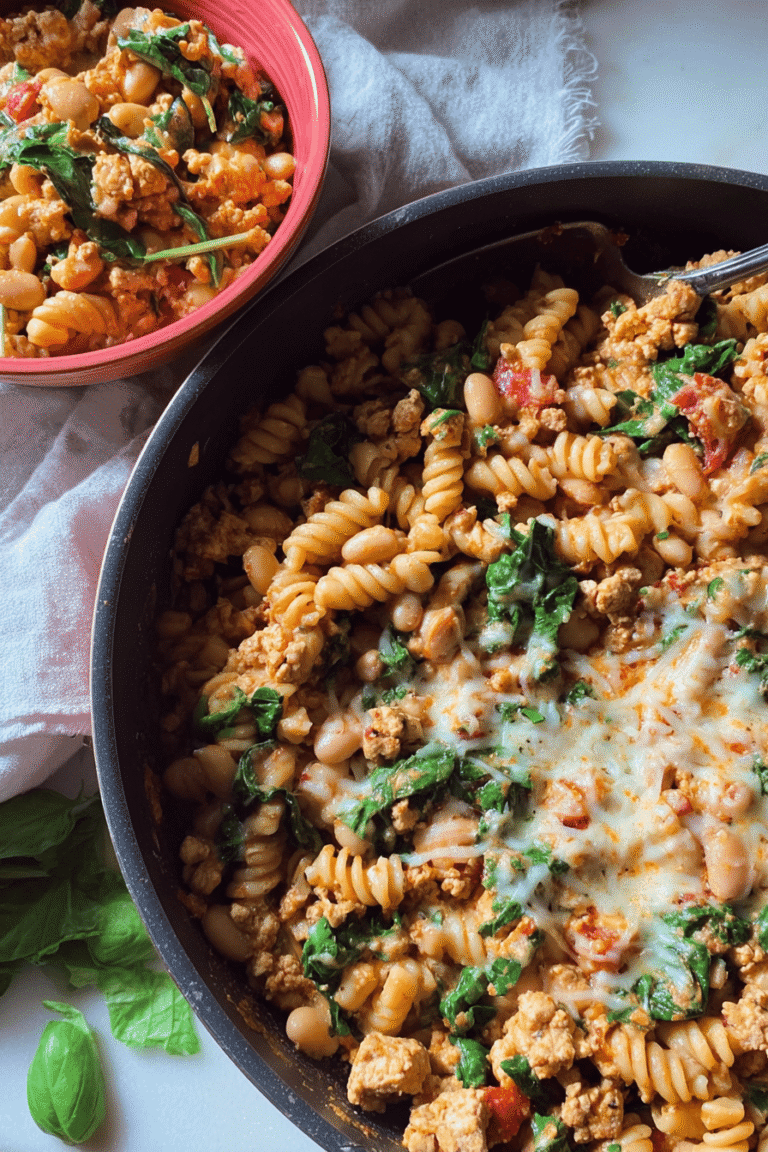 Tuscan White Bean Ground Turkey Skillet 55.Png