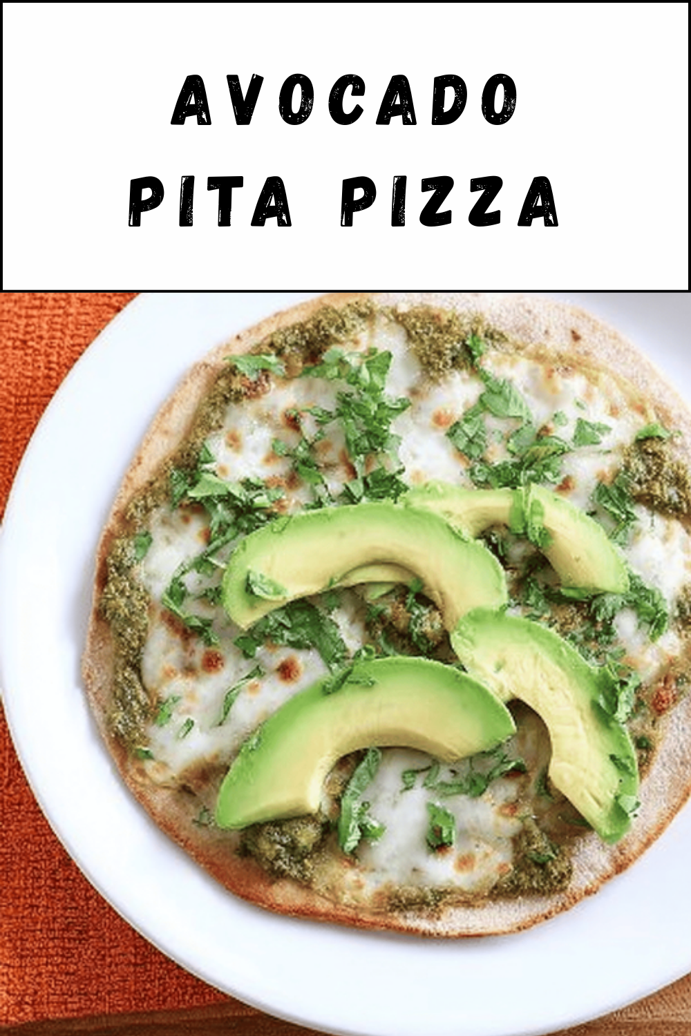 Avocado Pita Pizza