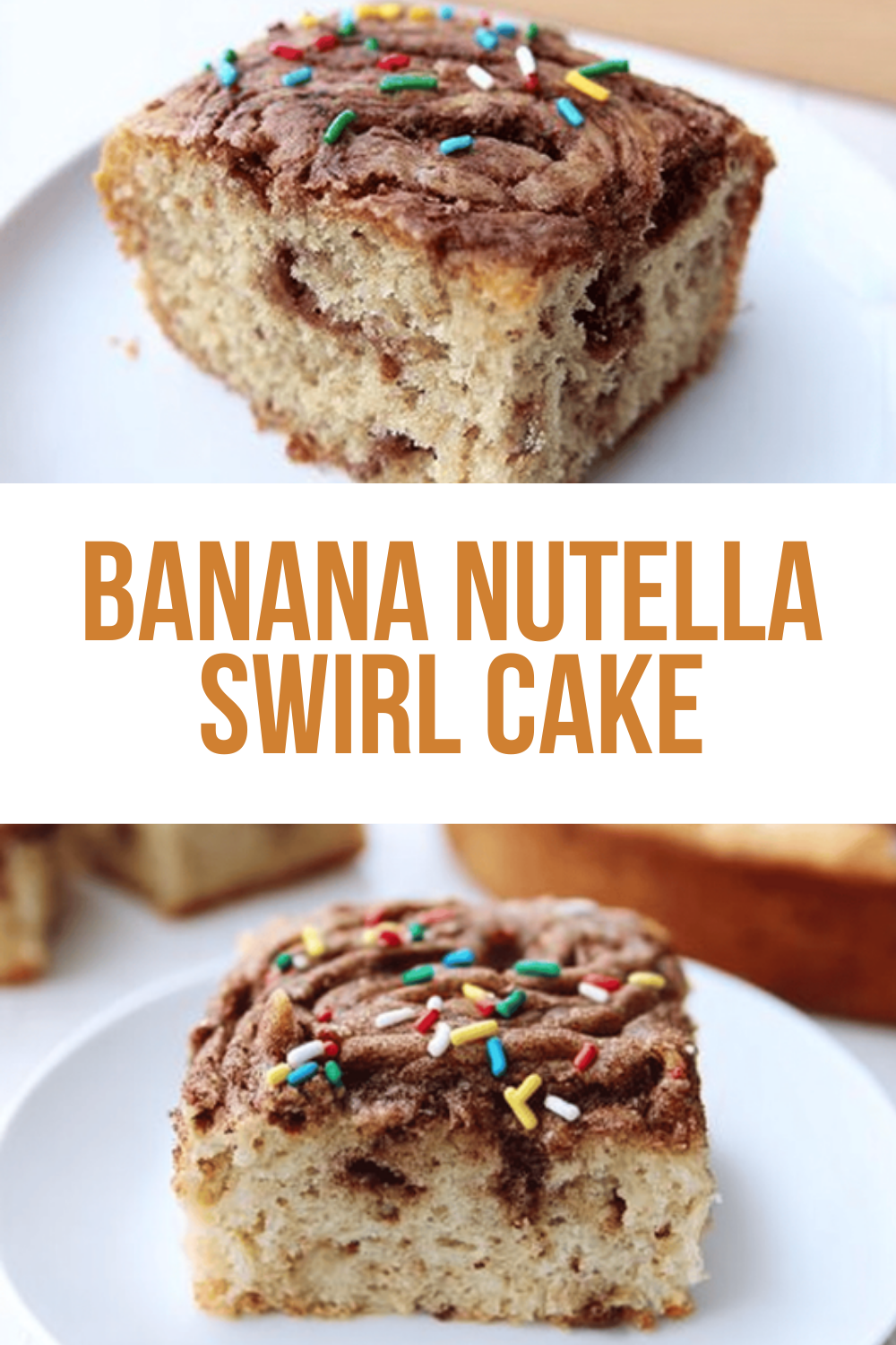 Banana Nutella Swirl Cake