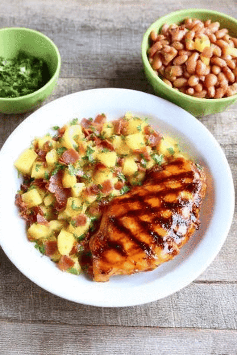 Bbq Chicken With Pineapple Bacon Salsa 85.Png