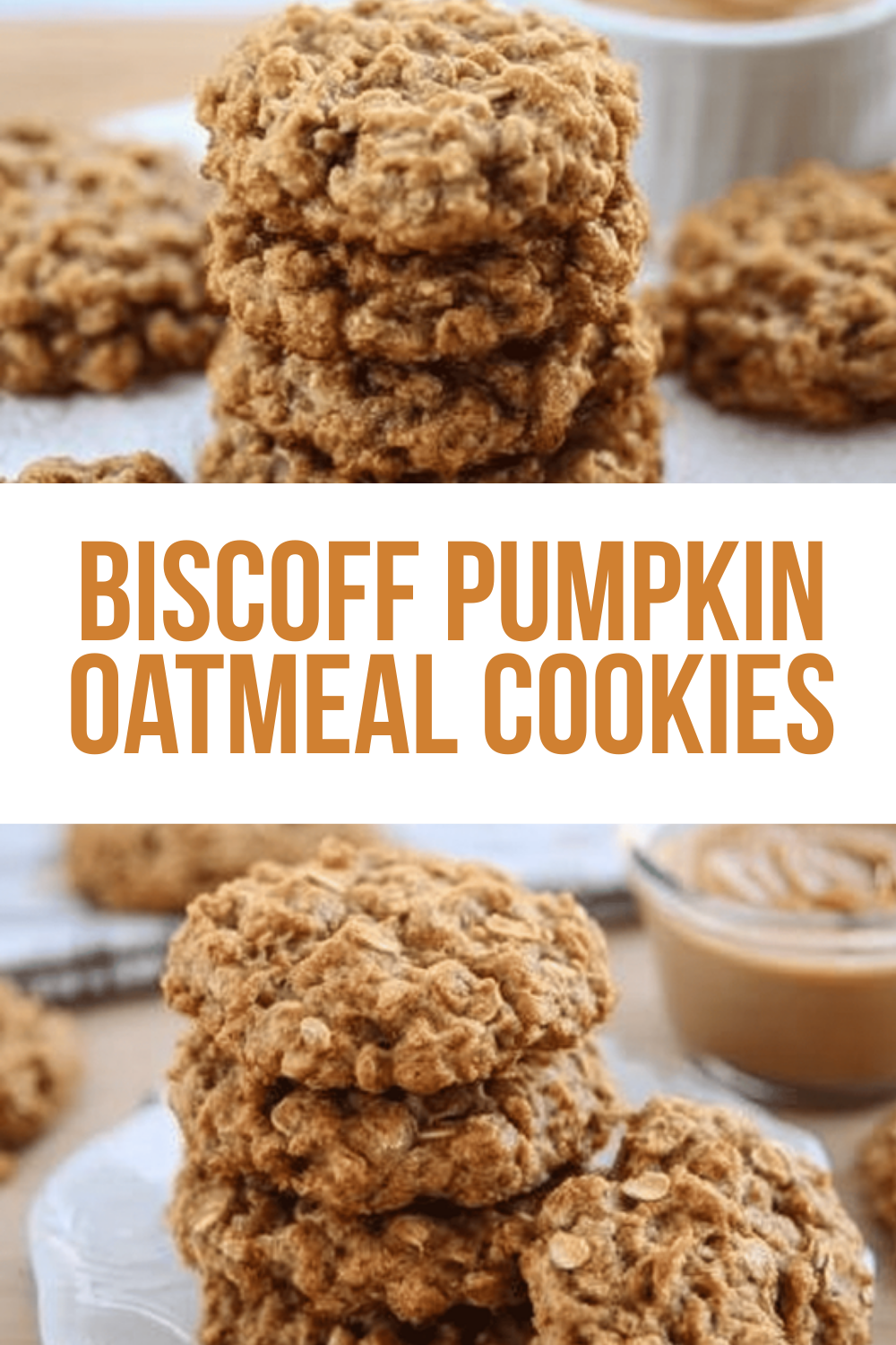 Biscoff Pumpkin Oatmeal Cookies