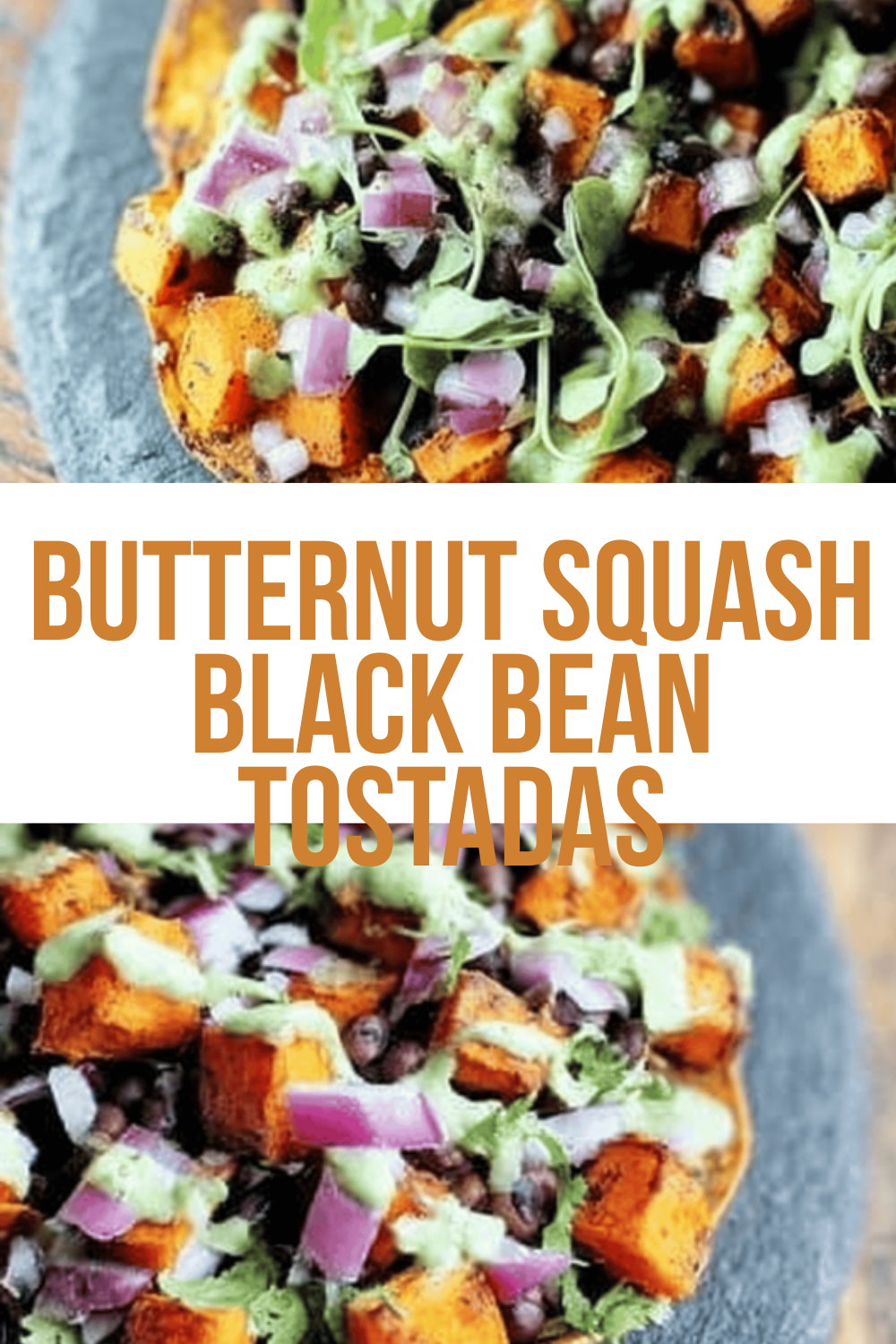 Butternut Squash Black Bean Tostadas