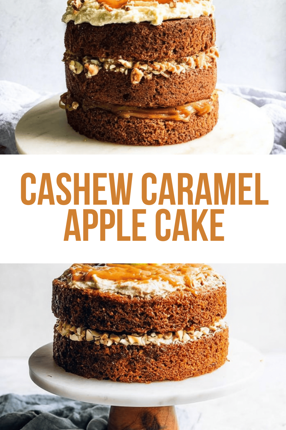 Cashew Caramel Apple Cake