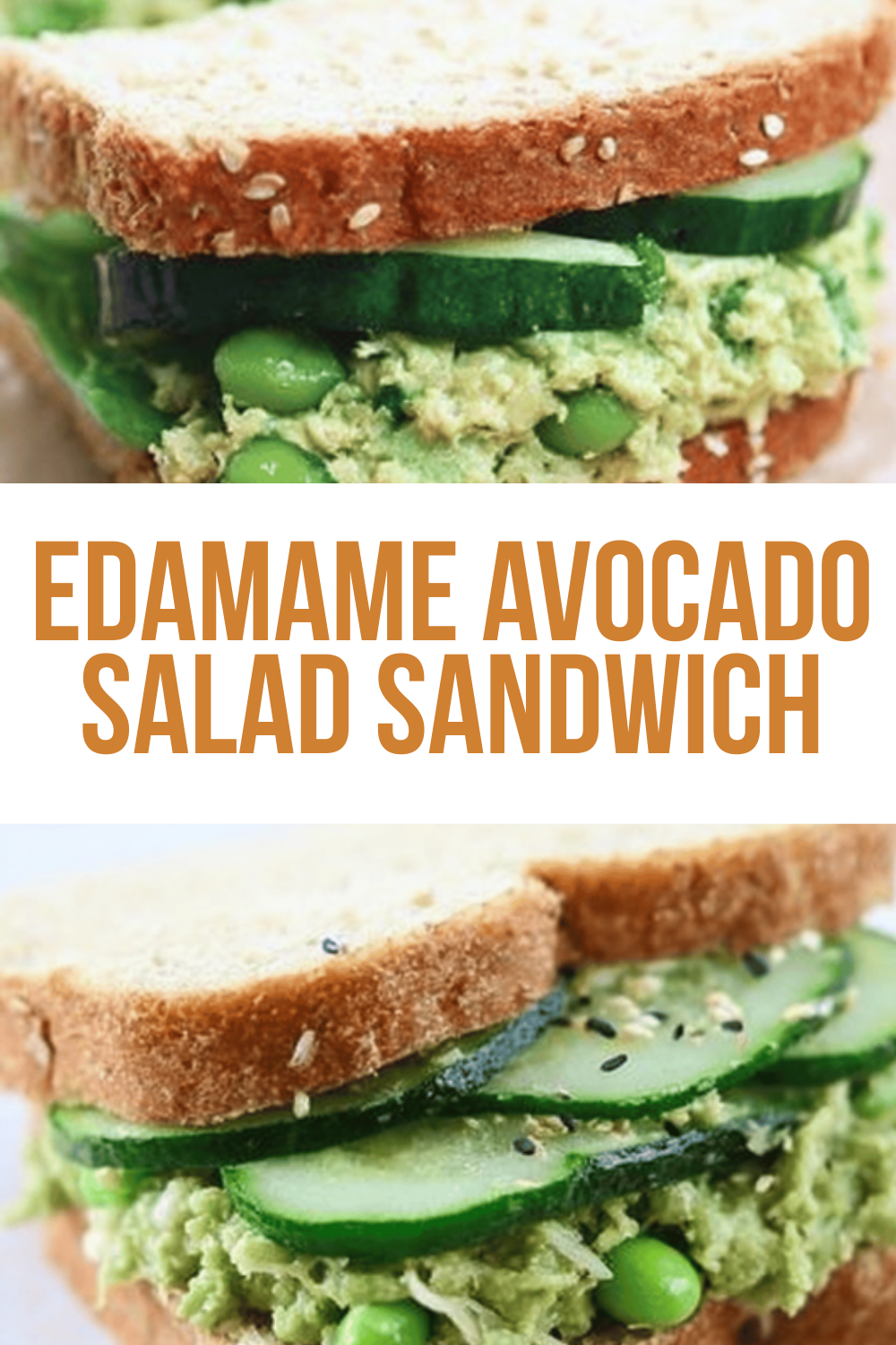 Edamame Avocado Salad Sandwich