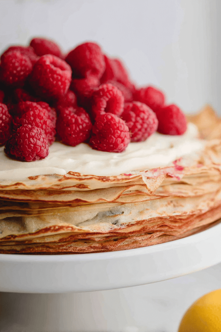 Lemon Raspberry Crepe Cake 46.Png