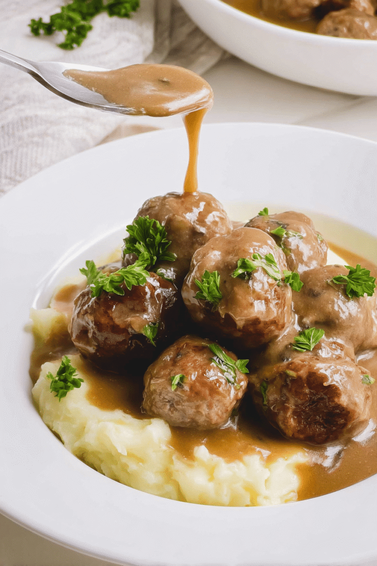 Meatballs In Mushroom Gravy 99.Png