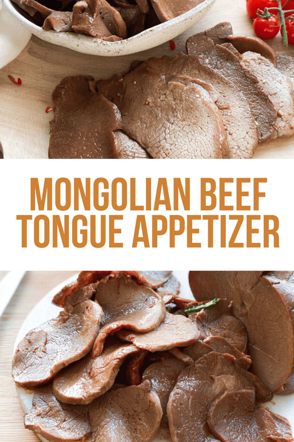 Mongolian Beef Tongue Appetizer