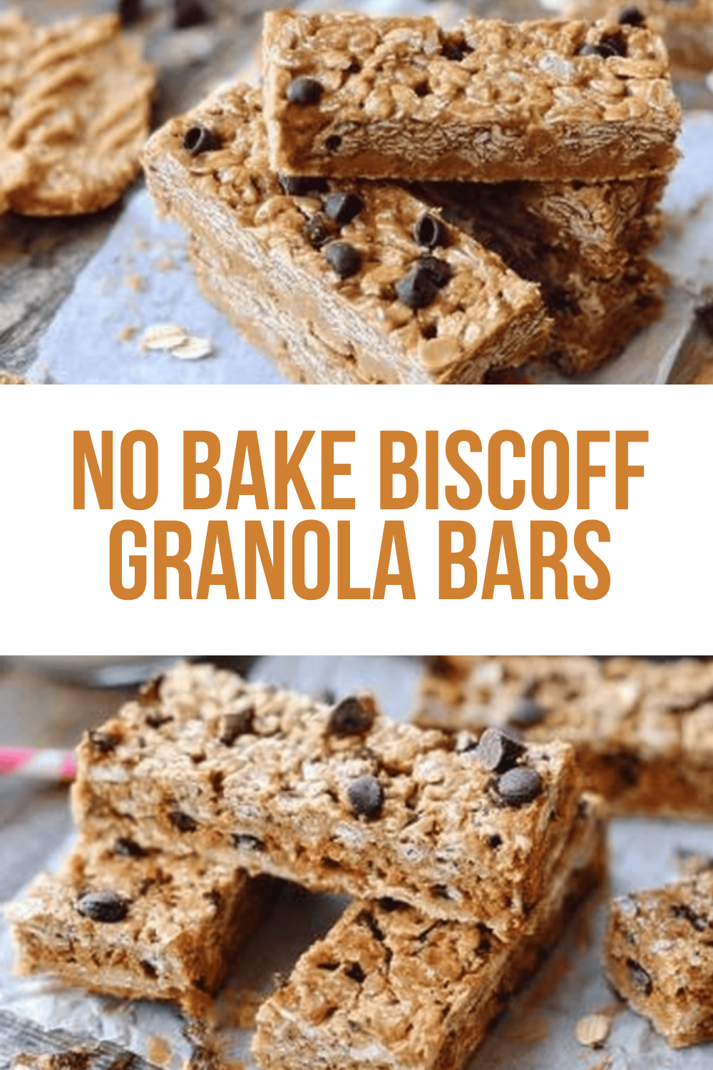 No Bake Biscoff Granola Bars