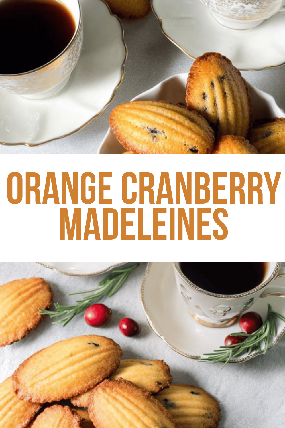 Orange Cranberry Madeleines