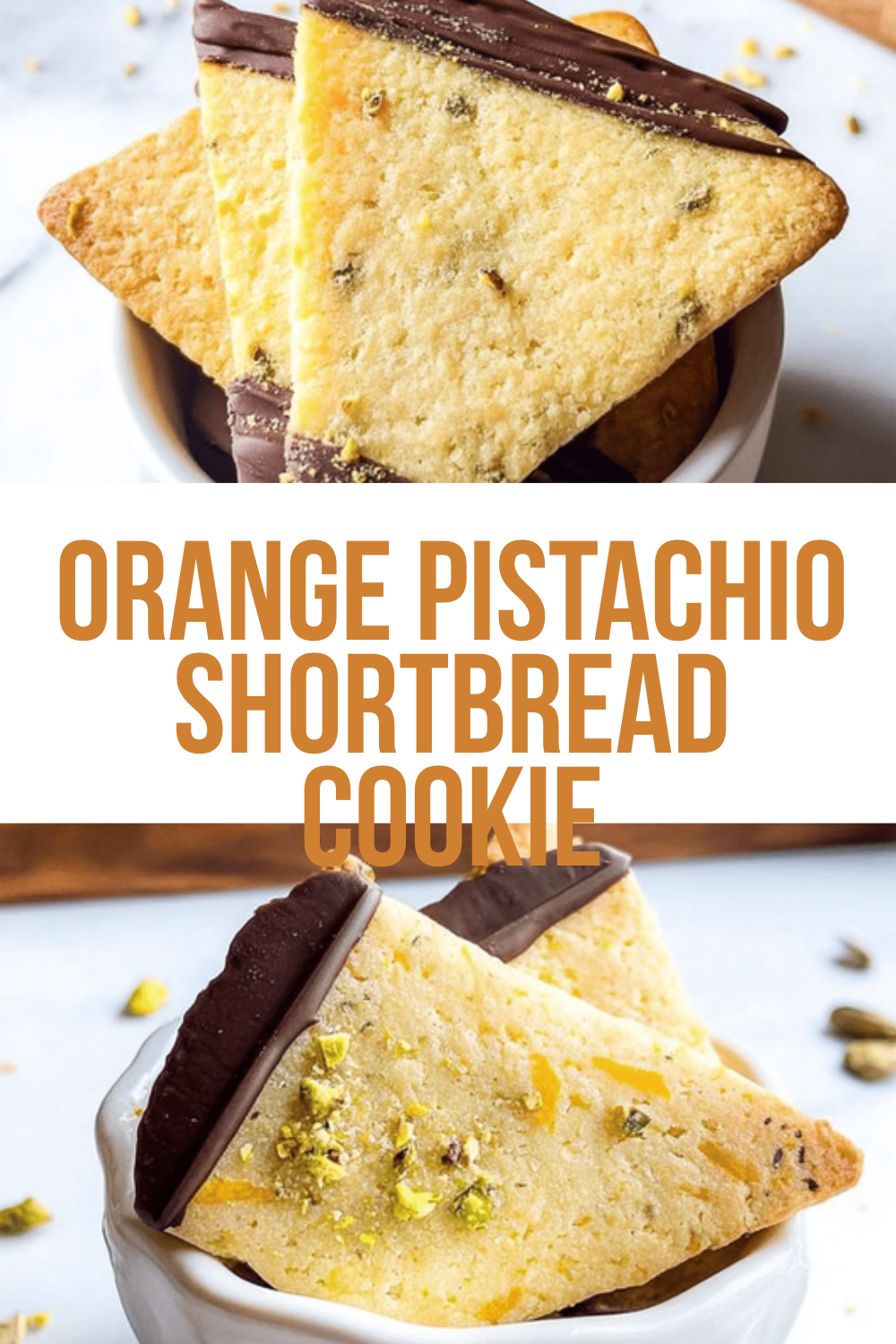 Orange Pistachio Shortbread Cookie