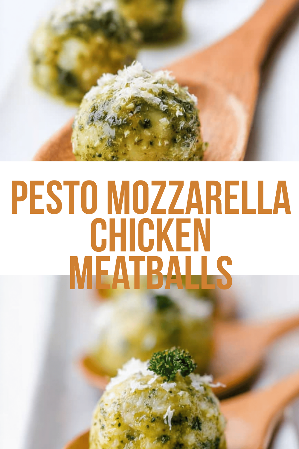 Pesto Mozzarella Chicken Meatballs