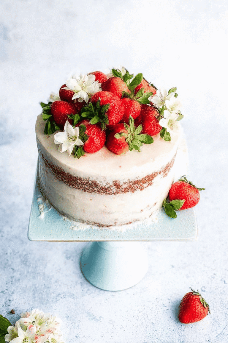 Pineapple Strawberry Layer Cake 80.Png