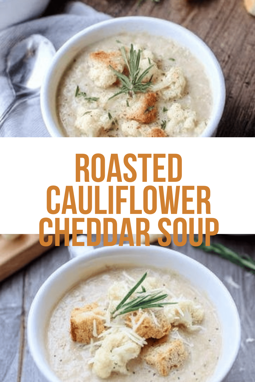 Roasted Cauliflower Cheddar Soup