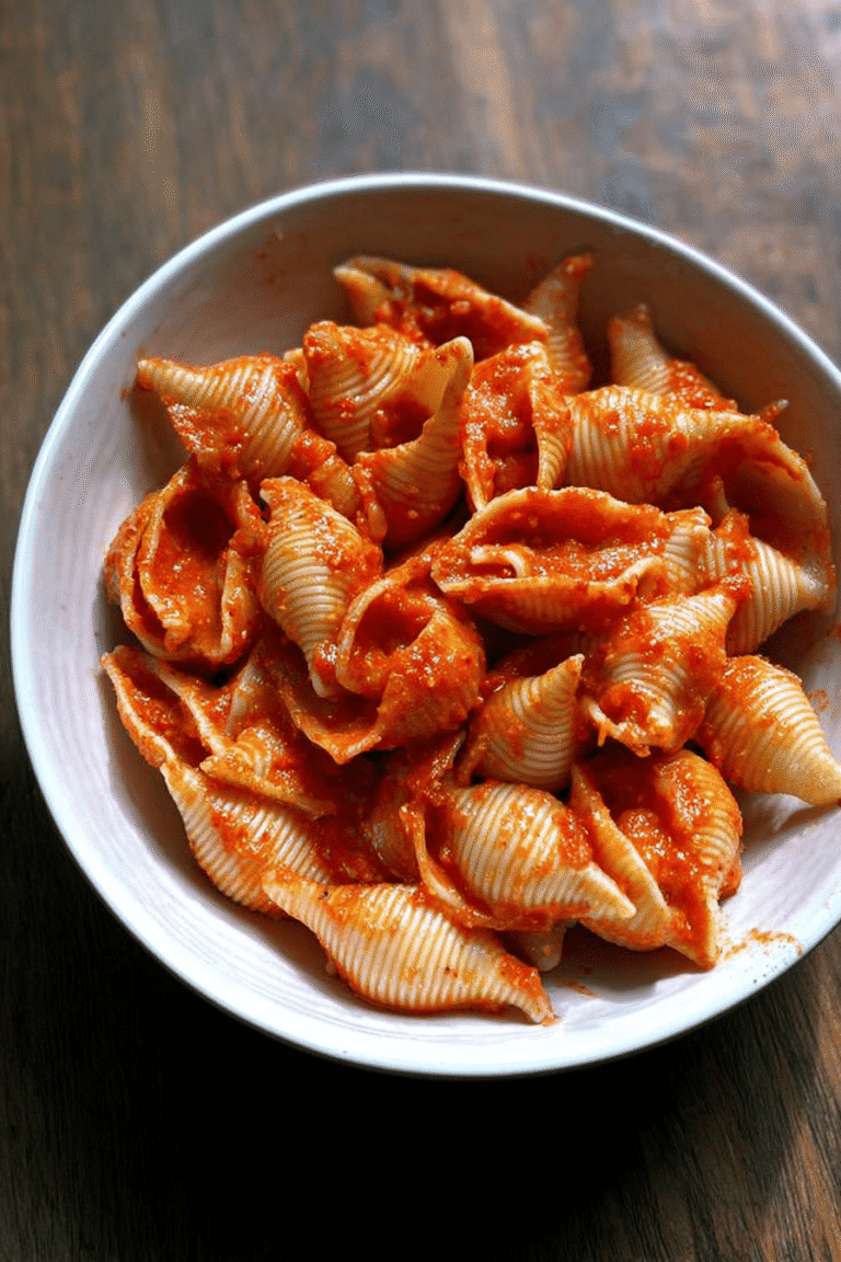Shells With Red Pepper Tomato Sauce 13.Png