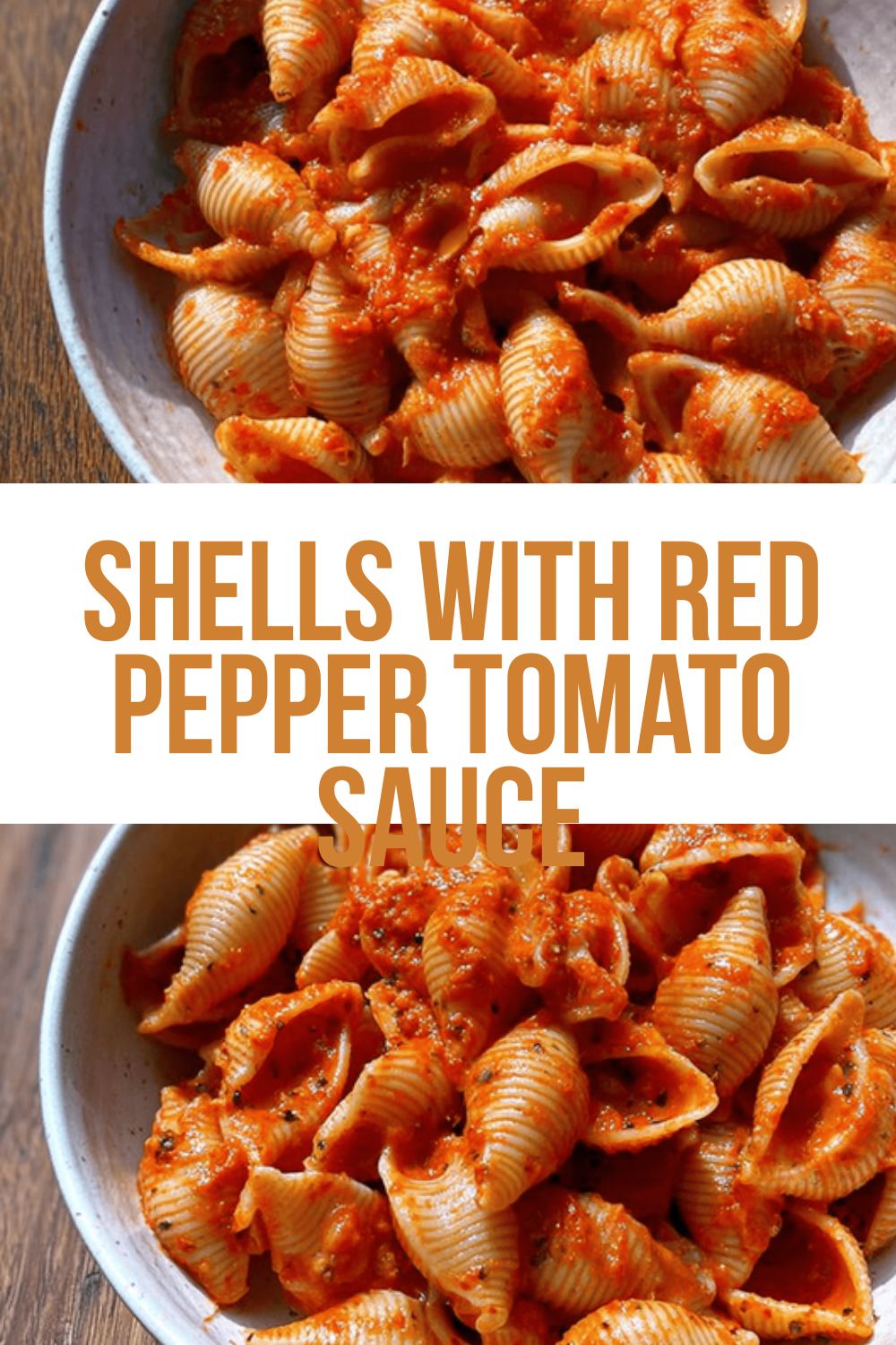 Shells With Red Pepper Tomato Sauce