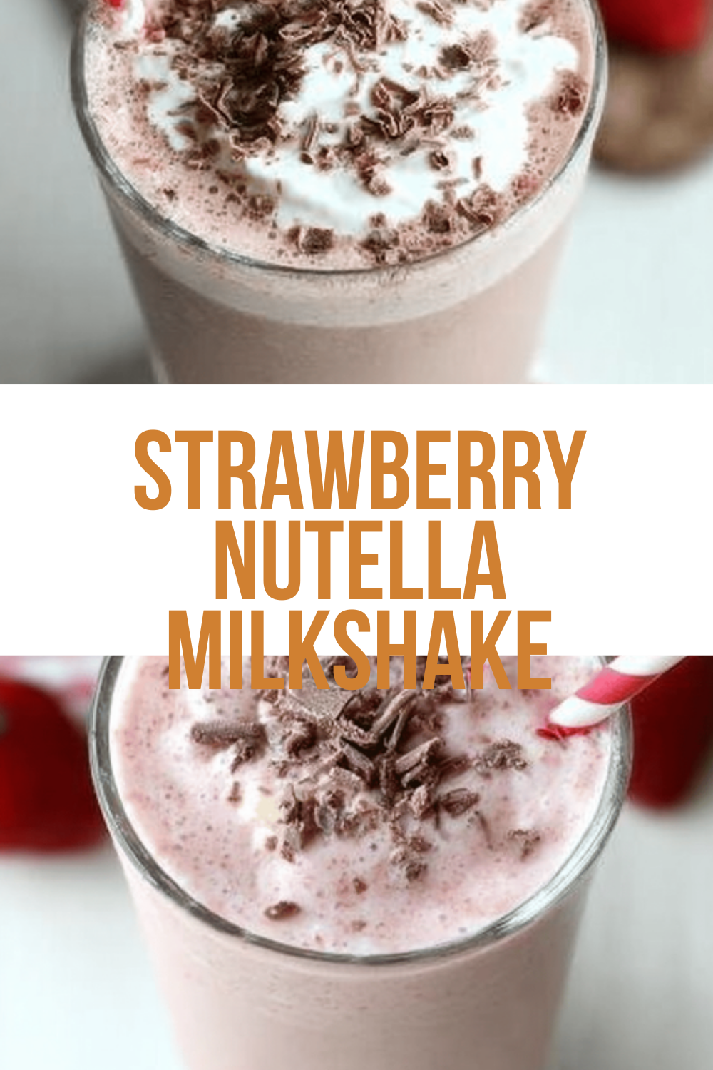 Strawberry Nutella Milkshake