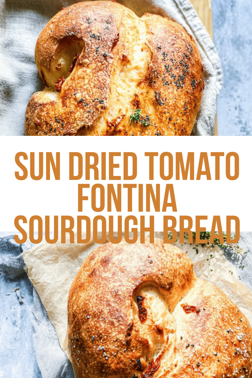 Sun Dried Tomato Fontina Sourdough Bread