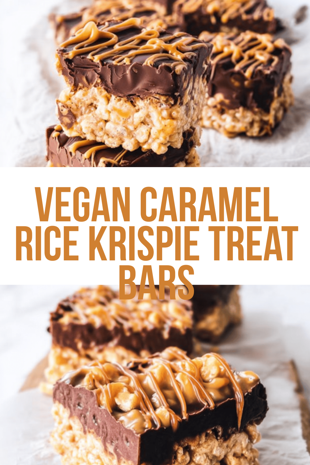 Vegan Caramel Rice Krispie Treat Bars