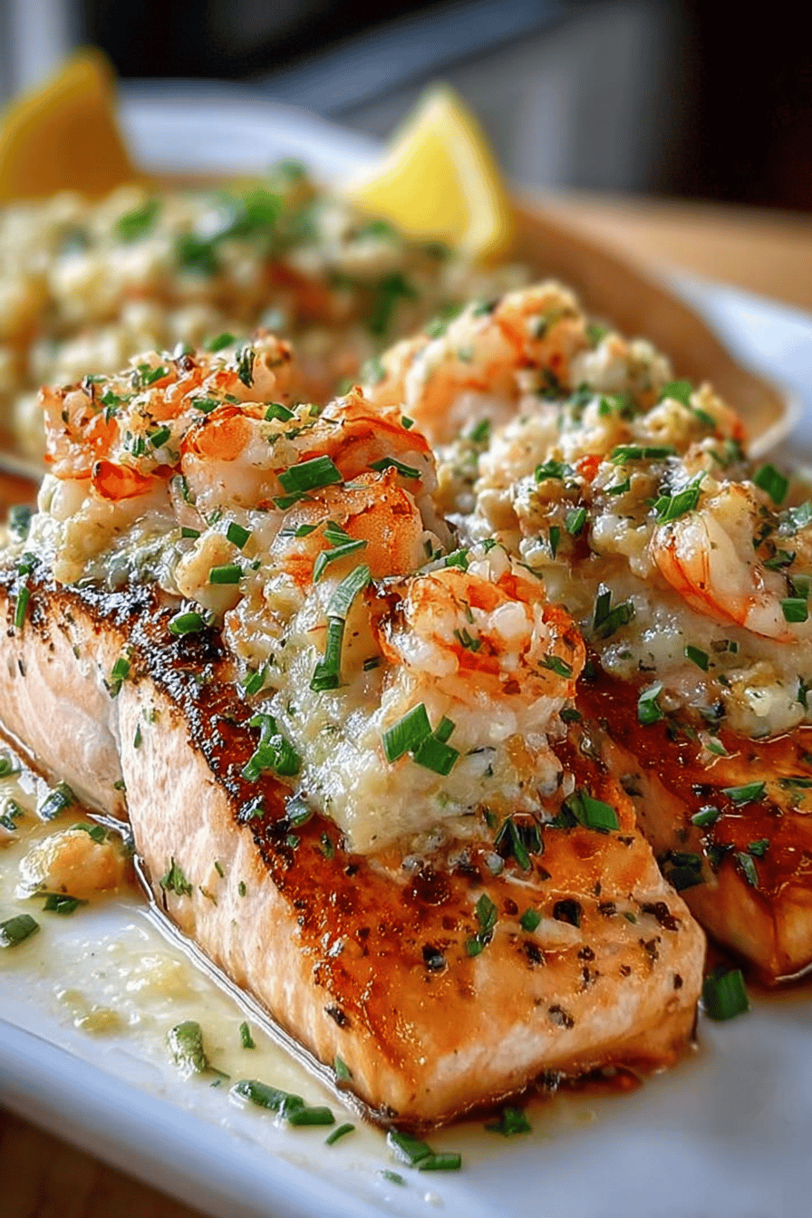 Crab Shrimp Stuffed Salmon