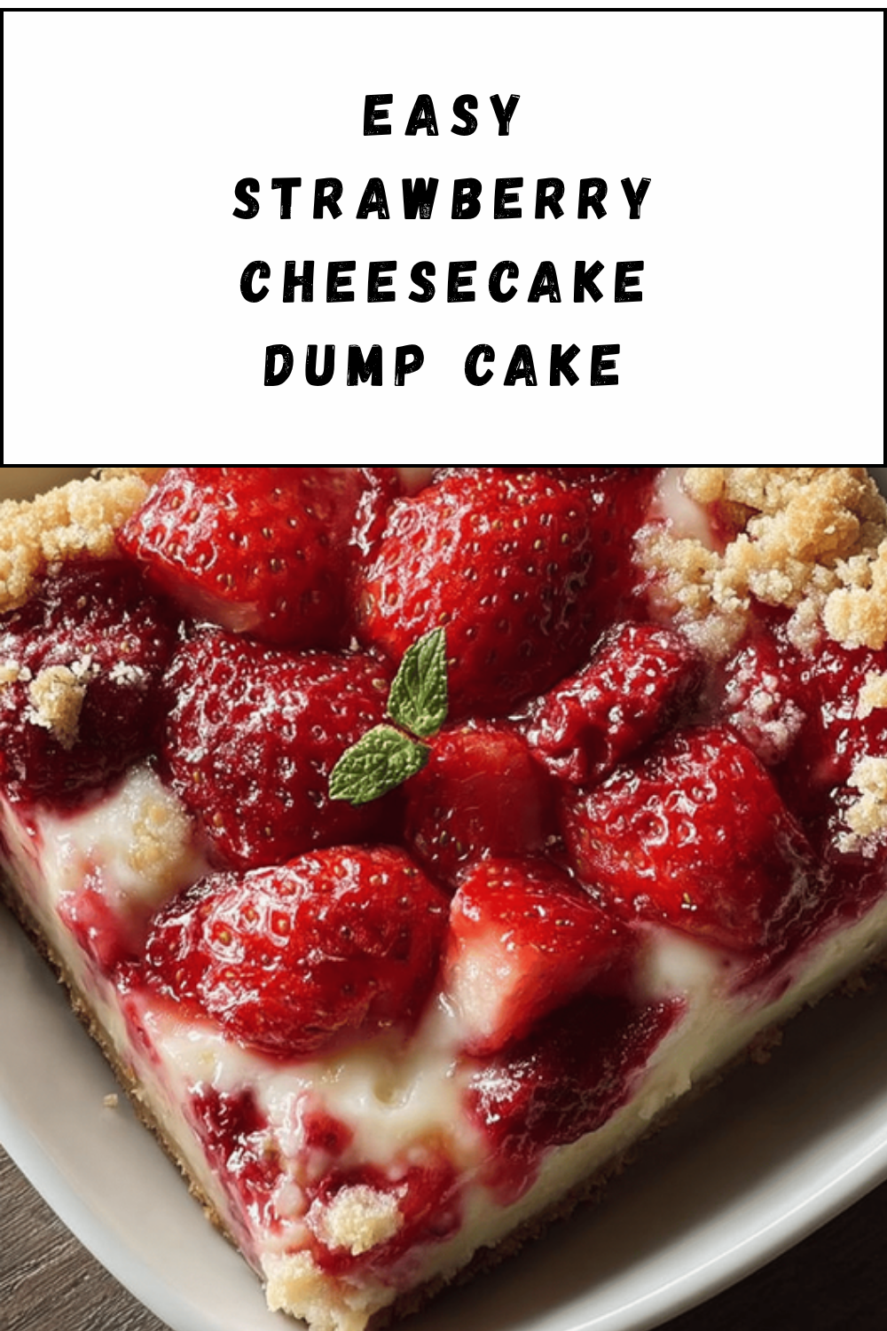 Easy Strawberry Cheesecake Dump Cake
