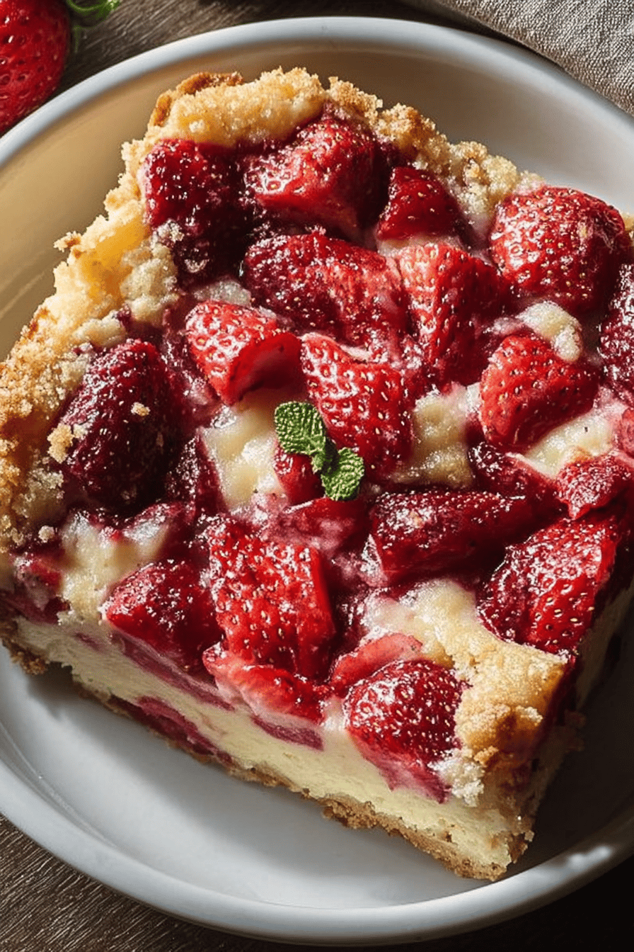 Easy Strawberry Cheesecake Dump Cake