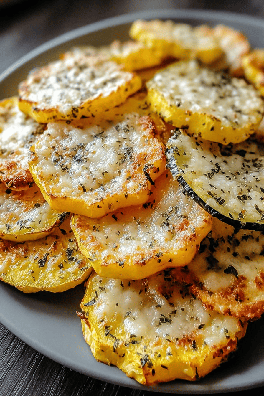 Roasted Parmesan Squash Slices