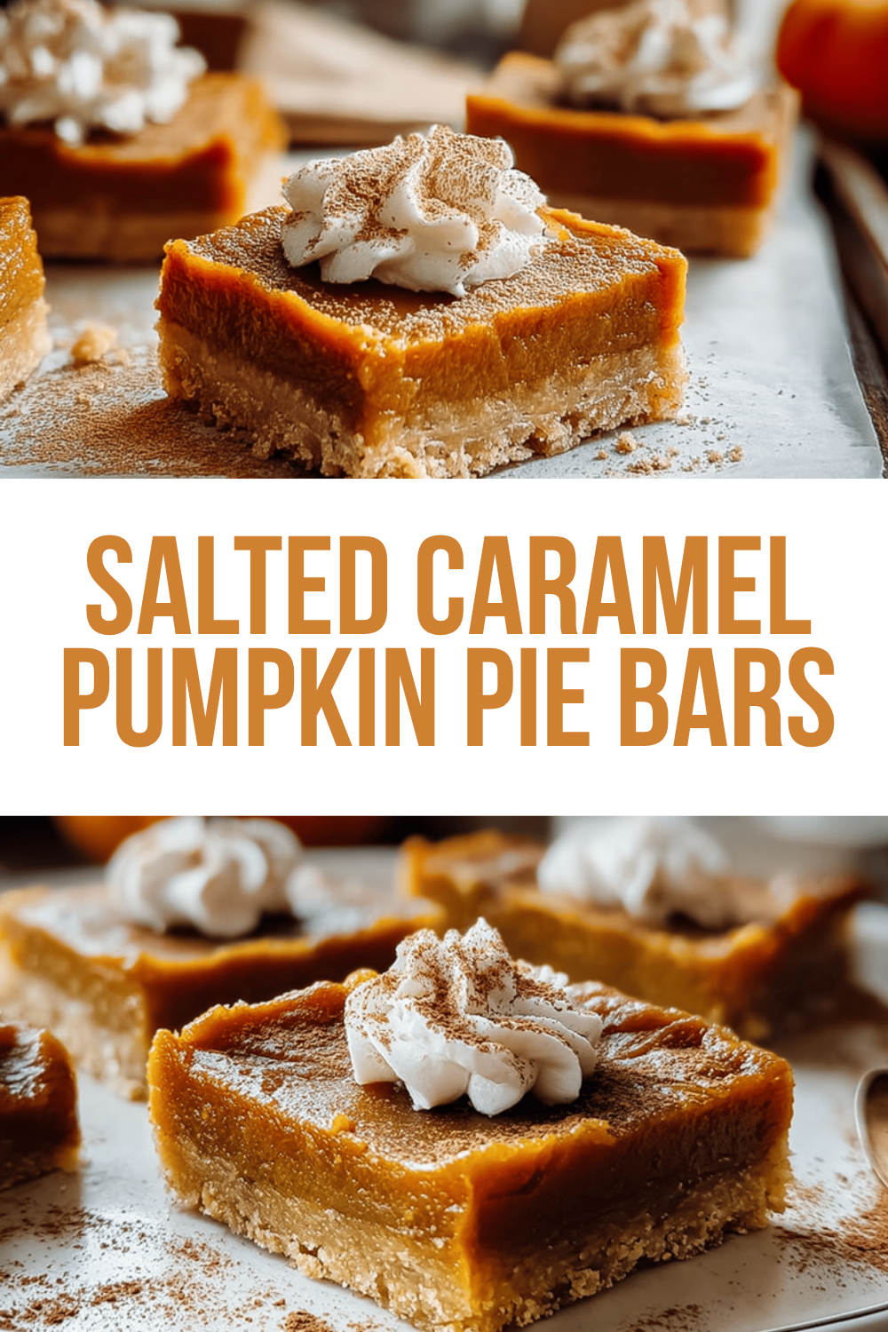Salted Caramel Pumpkin Pie Bars