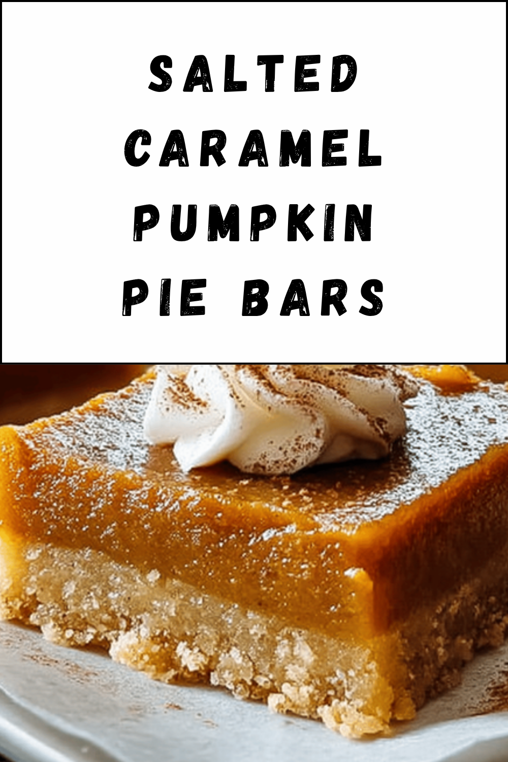 Salted Caramel Pumpkin Pie Bars