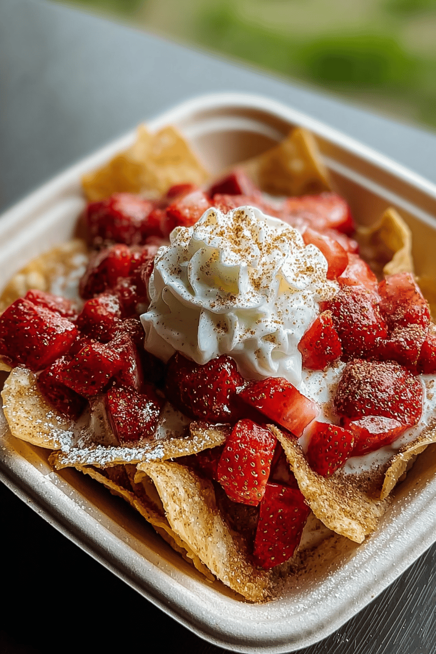 Strawberry Cheesecake Nachos Treat