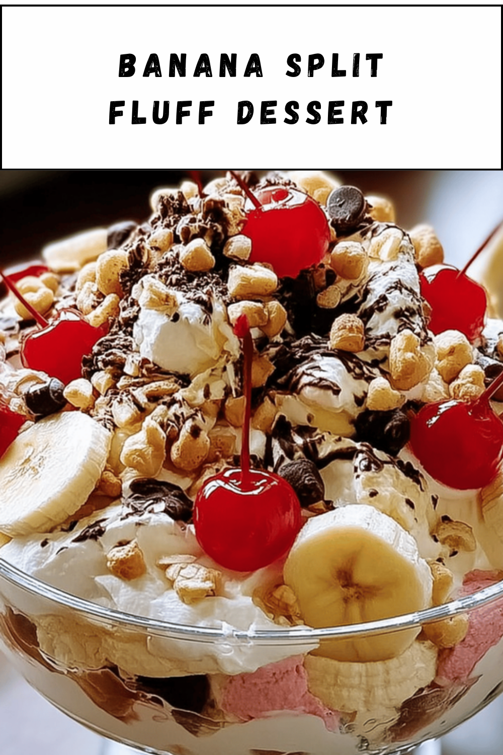 Banana Split Fluff Dessert