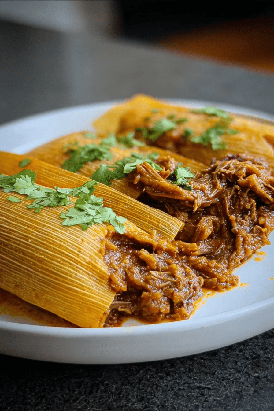 Beef Tamales Chili Masa