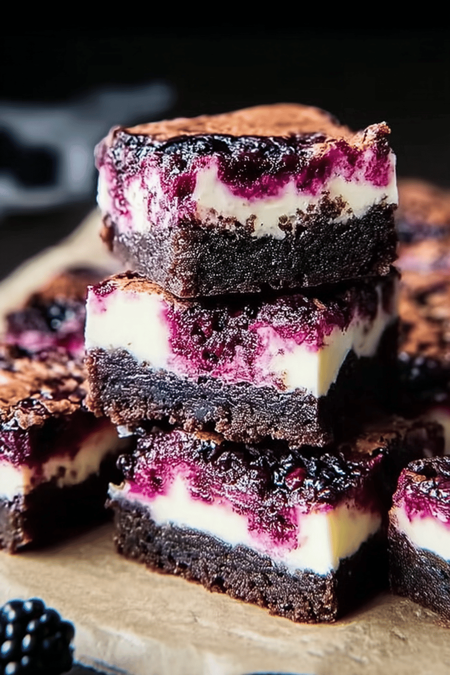 Blackberry Cheesecake Brownies