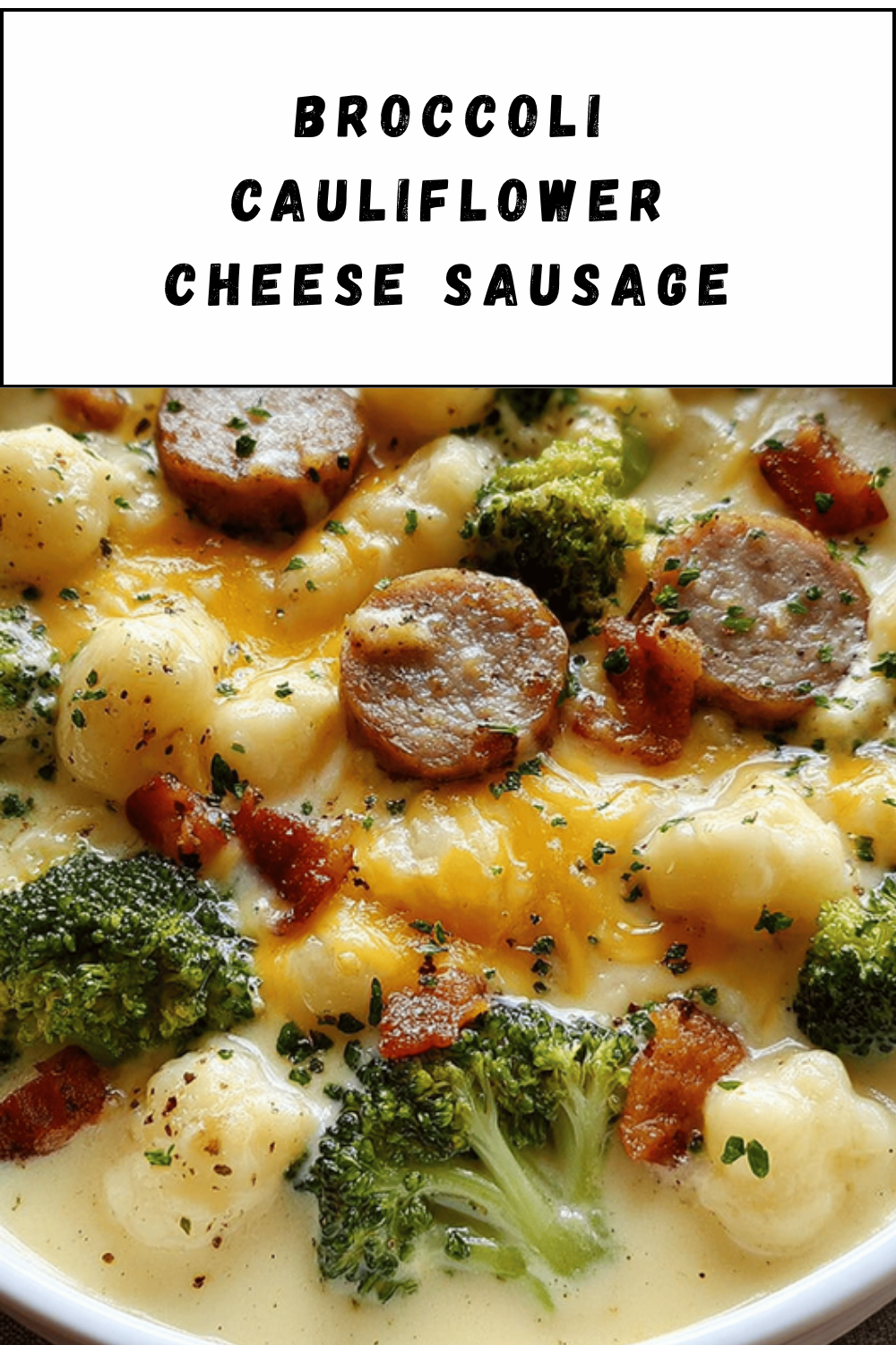 Broccoli Cauliflower Cheese Sausage