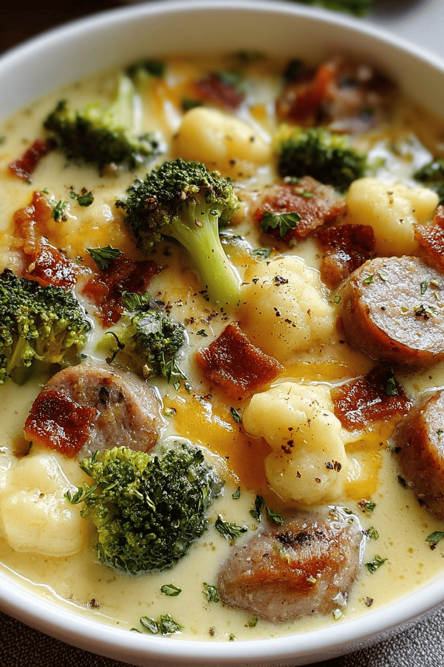 Broccoli Cauliflower Cheese Sausage