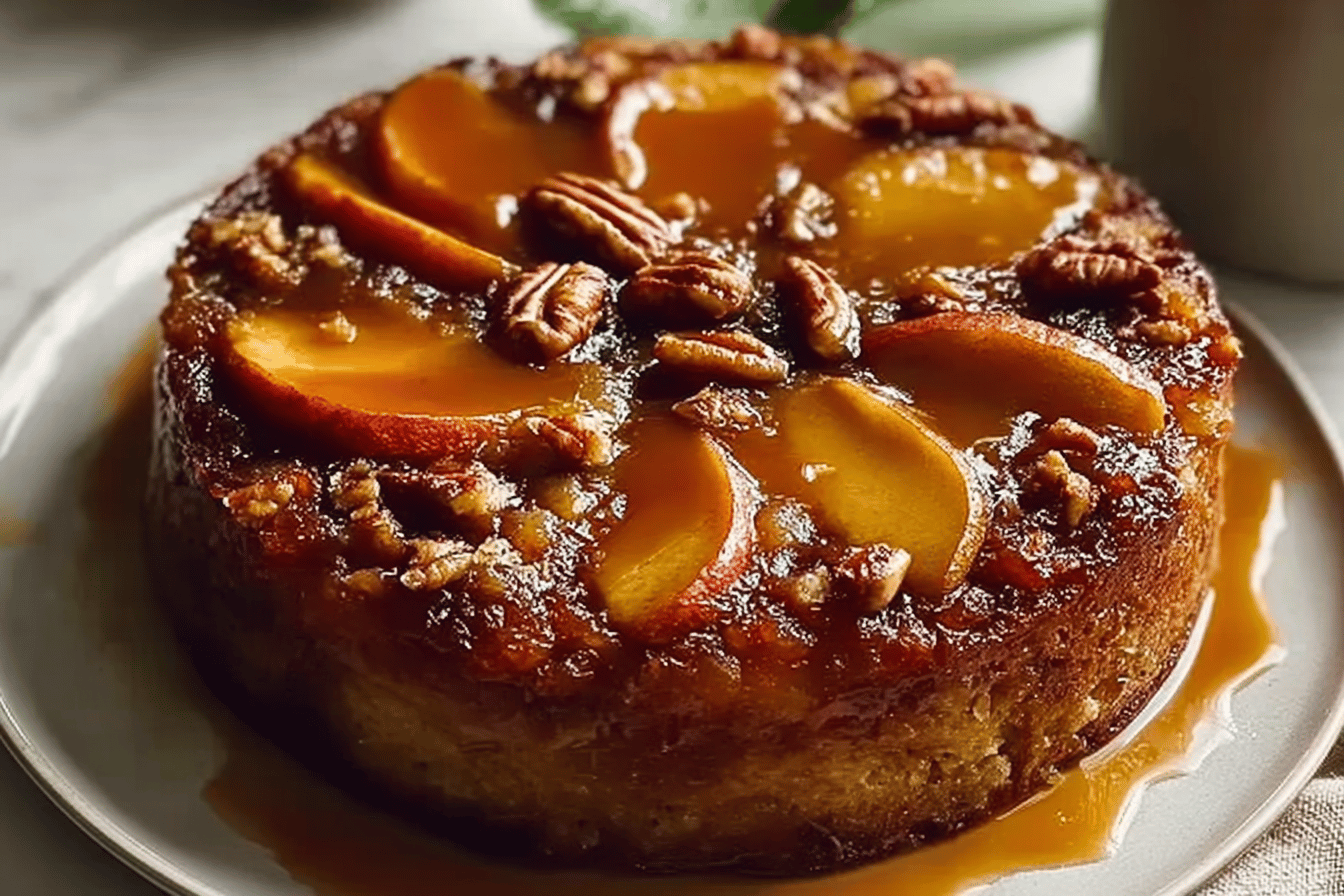 Caramel Apple Upside Down Cake