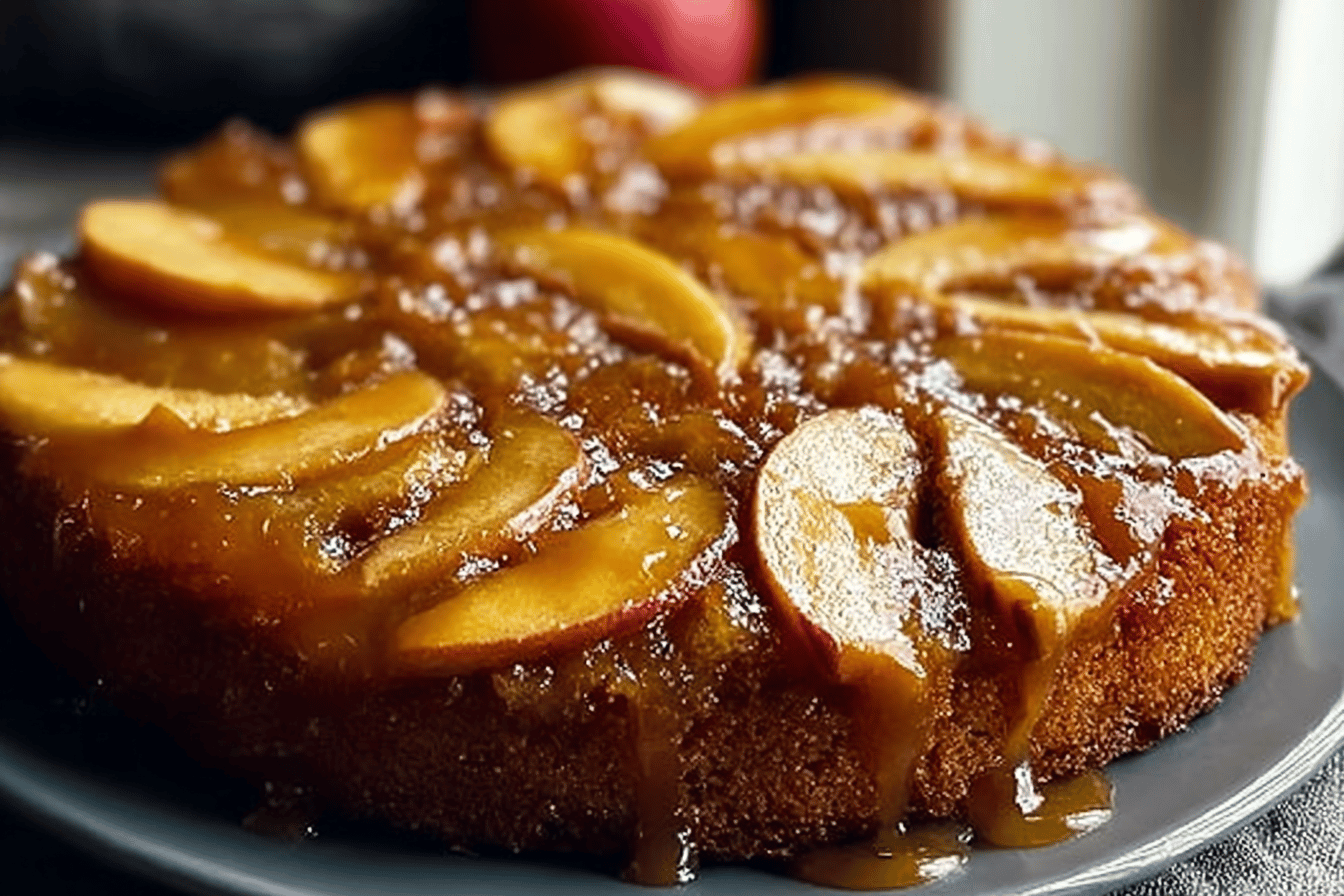 Caramel Apple Upside Down Cake