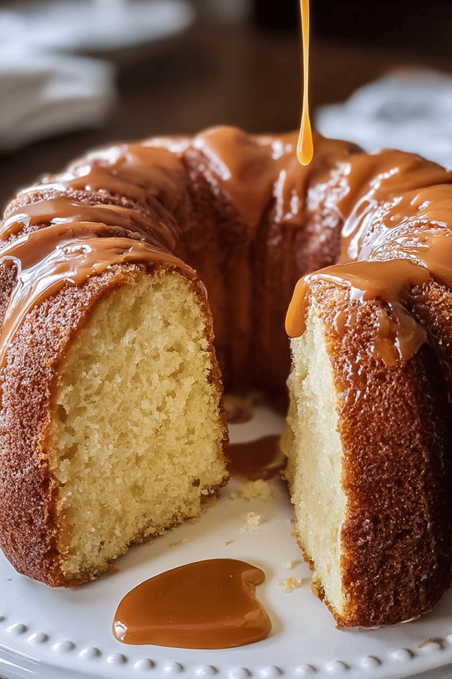 Caramel Cream Cheese Pound Cake