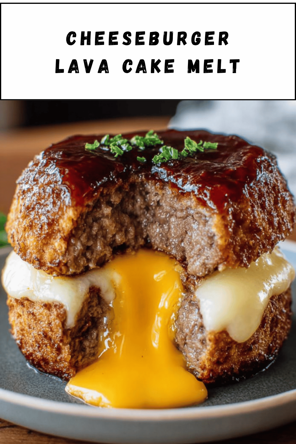 Cheeseburger Lava Cake Melt