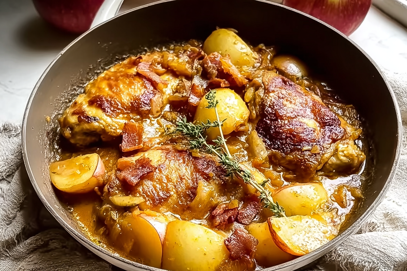Chicken Braised In Apple Cider