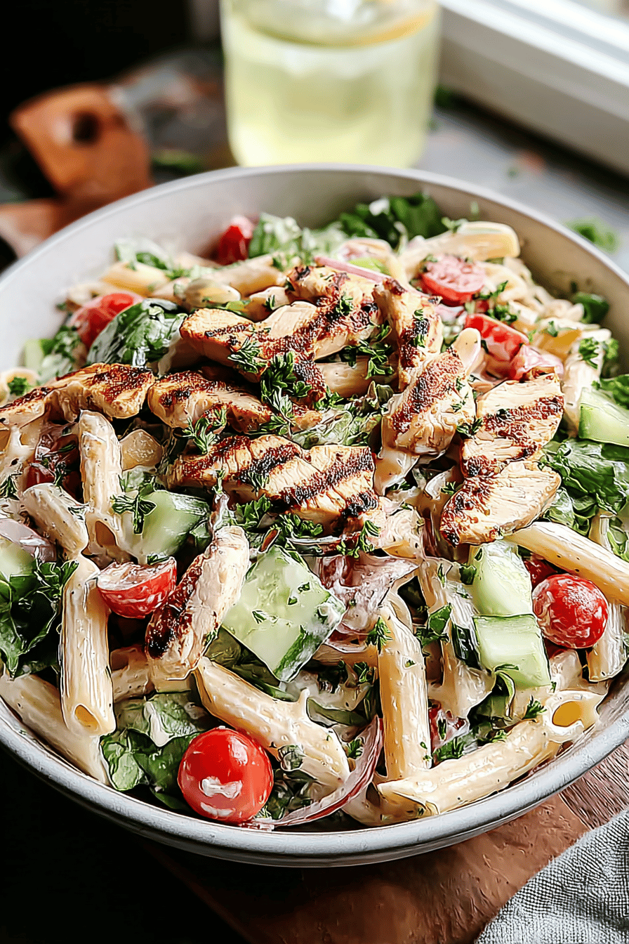 Chicken Caesar Pasta Salad