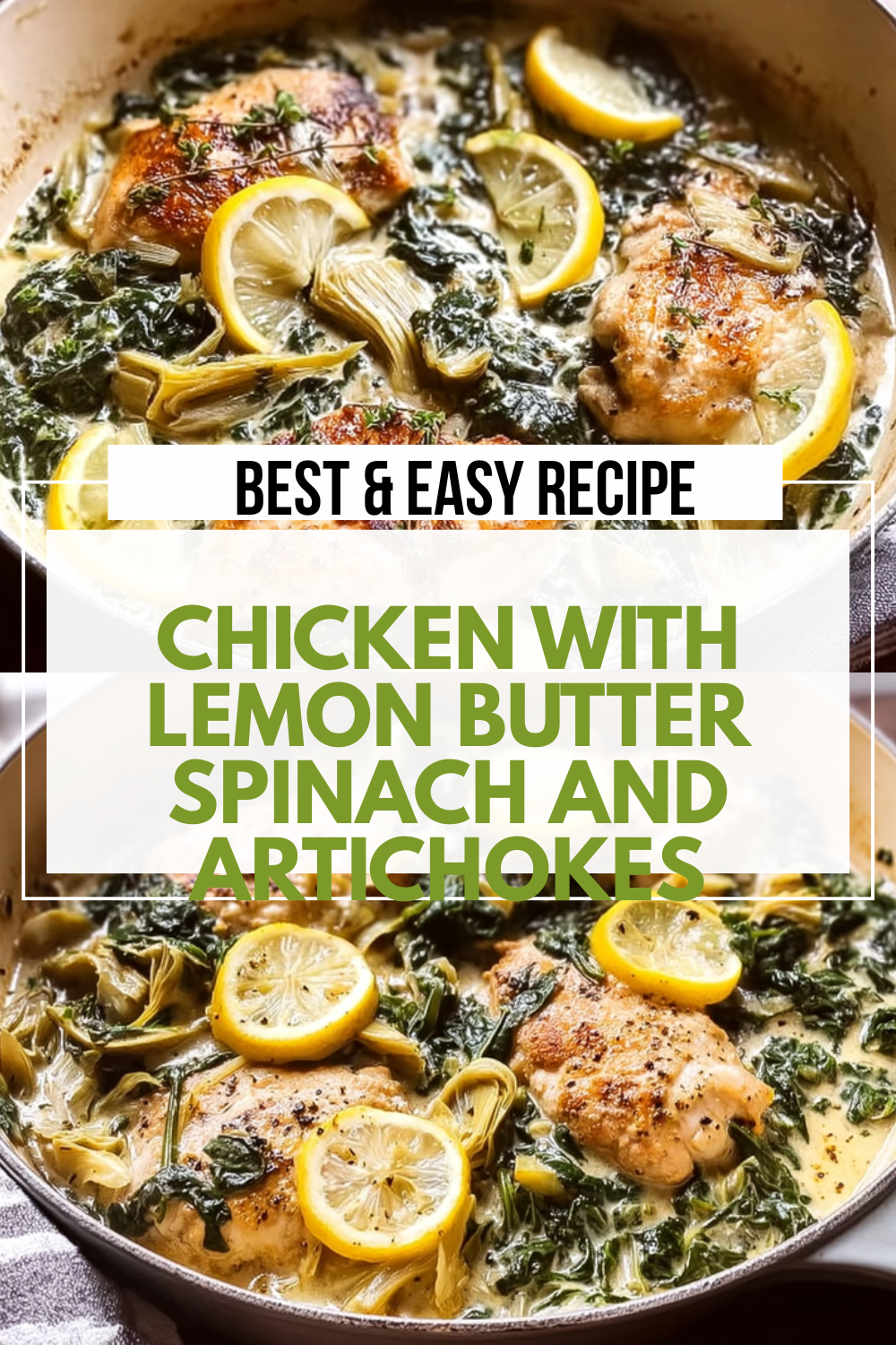 Chicken With Lemon Butter Spinach And Artichokes